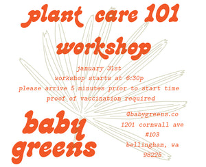 Plant 101 Workshop Ticket- Winter Edition